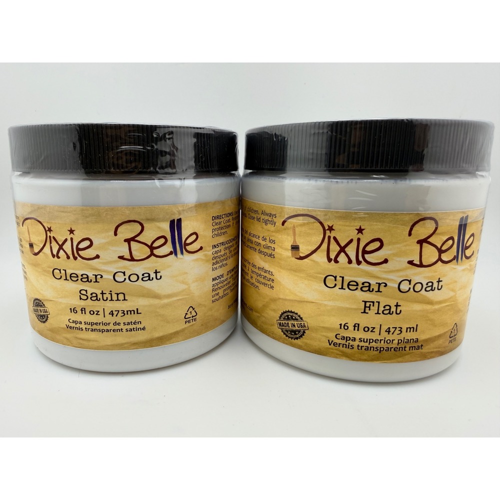 Dixie Belle Clear Coat Satin and Flat 16oz Furniture Topcoat
